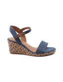 Sandalo con zeppa in corda da donna