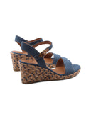 Sandalo con zeppa in corda da donna