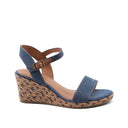 Sandalo con zeppa in corda da donna