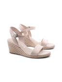 Sandalo con zeppa in corda da donna