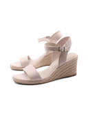 Sandalo con zeppa in corda da donna