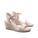 Sandalo con zeppa in corda da donna