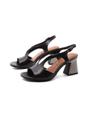 Sandalo in pelle da donna