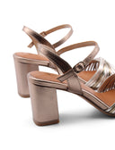 Sandalo metallizzato da donna