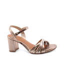 Sandalo metallizzato da donna