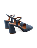 Sandalo in jeans con tacco alto donna