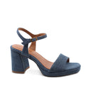 Sandalo in jeans con tacco alto donna