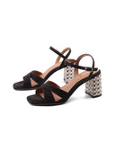 Sandalo tacco vegan elegante da donna