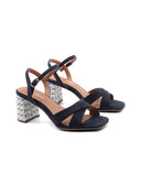 Sandalo tacco vegan elegante da donna