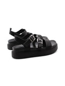 Sandalo platform vegan donna con fibbie