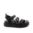Sandalo platform vegan donna con fibbie