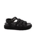 Sandalo platform nero da donna