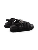 Sandalo platform nero da donna