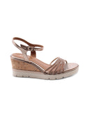 Sandalo gioiello vegan con zeppa donna
