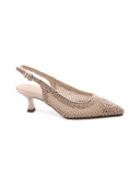 Décolleté slingback macramè da donna