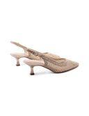 Décolleté slingback macramè da donna