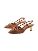 Décolleté slingback con morsetto da don