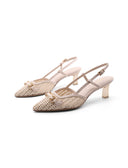 Décolleté slingback con morsetto da don
