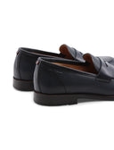 Mocassino blu in vera pelle da uomo