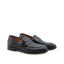 Mocassino blu in vera pelle da uomo