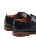 Stringata derby blu in vera pelle uomo