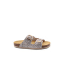 Ciabatta doppia fascia in pelle bimba