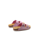 Ciabatta doppia fascia in pelle bimba