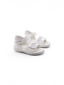 Sandalo primi passi bianco con glitter
