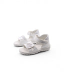 Sandalo primi passi bianco con glitter