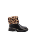 Stivale con risvolto leopardato donna