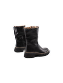 Stivale con risvolto leopardato donna