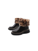 Stivale con risvolto leopardato donna