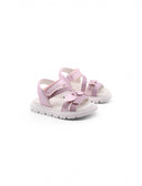 Sandalo rosa con glitter e fiocco bimba