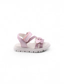 Sandalo rosa con glitter e fiocco bimba