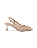Décolleté slingback con fibbia da donna
