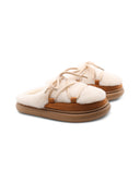 Ciabatta con pelo da donna