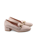 Mocassino in pelle con morsetto donna