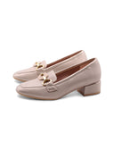 Mocassino in pelle con morsetto donna