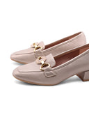 Mocassino in pelle con morsetto donna