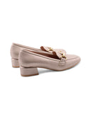Mocassino in pelle con morsetto donna