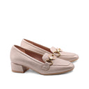 Mocassino in pelle con morsetto donna
