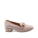 Mocassino in pelle con morsetto donna