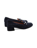 Mocassino in pelle con morsetto donna