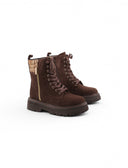 Anfibio in pelle con stampa Geo Classic
