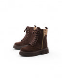 Anfibio in pelle con stampa Geo Classic