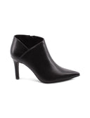 Stivaletto nero a punta con zip donna