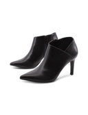 Stivaletto nero a punta con zip donna