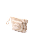 Pochette in tessuto a righe da donna