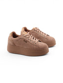 Sneaker platform scamosciata da donna
