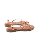 Infradito in pelle intrecciata da donna